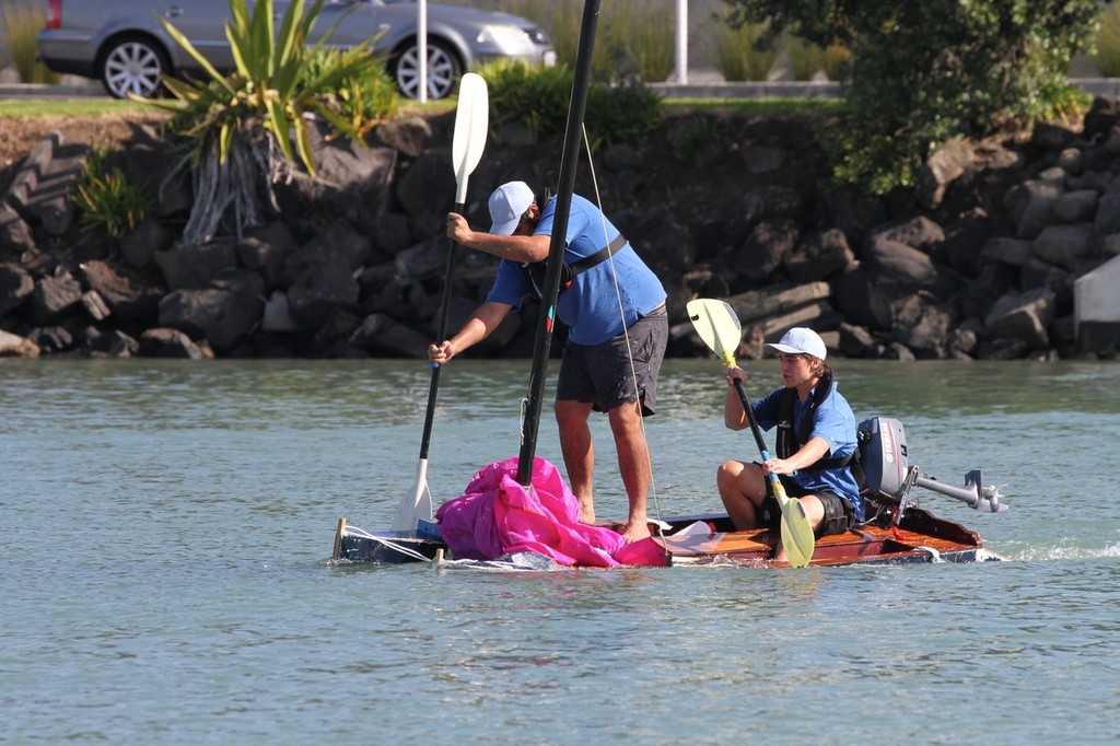 Heading out from the start - when not if  - 2012 Marine Trades Challenge &copy; Richard Gladwell www.photosport.co.nz